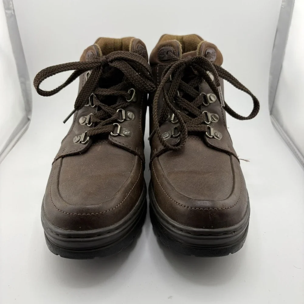 Timberland Boots Mens 9.5 Brown Leather Chukka Lug Sole EU 43 Casual Outdoors